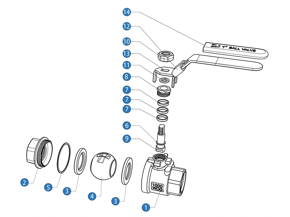 2PC Carbon Steel Ball Valve